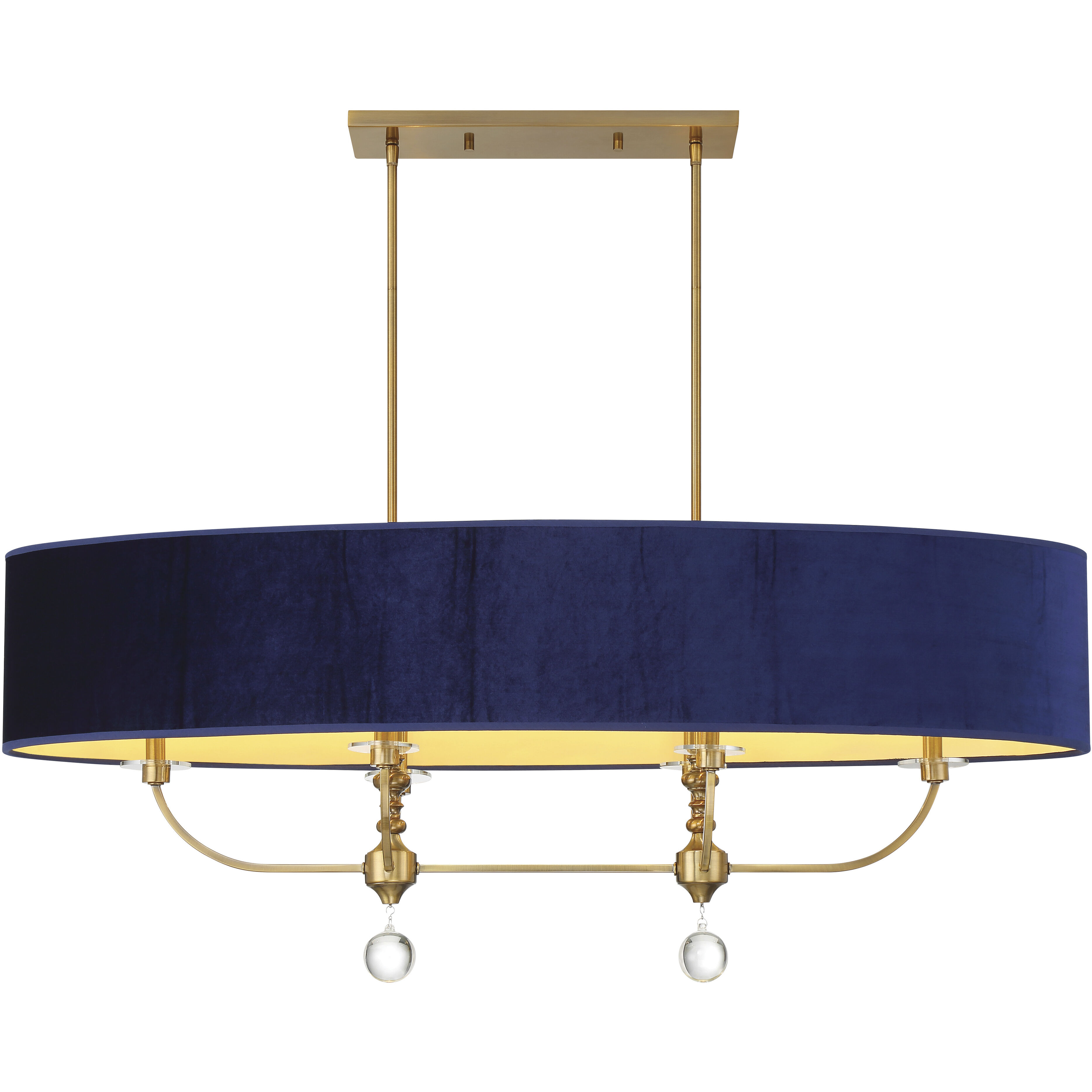 Van Noord 6 Light 48 inch Oxidized Aged Brass Island Chandelier Ceiling Light